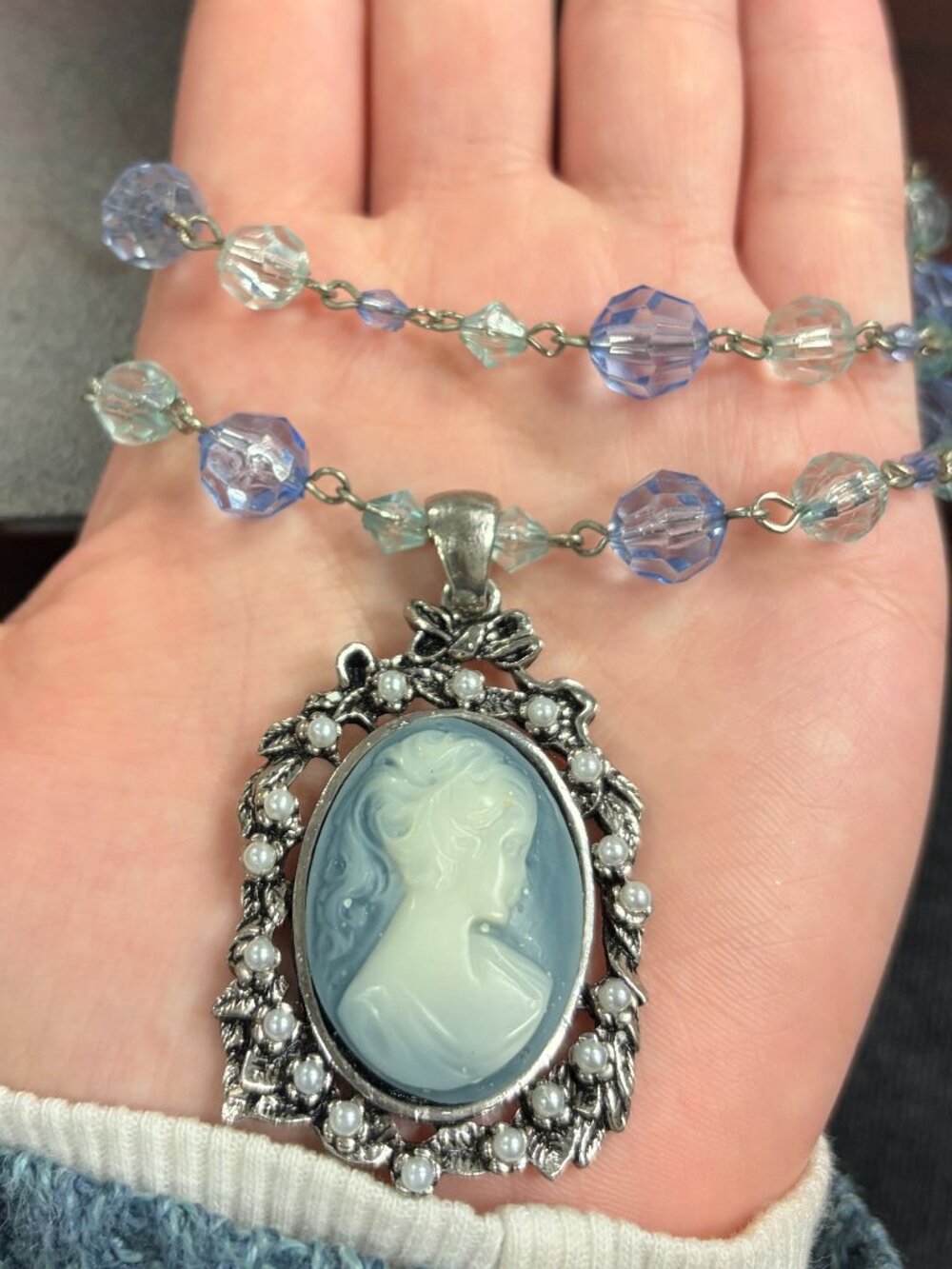 Bejeweled Layered Portrait Necklace